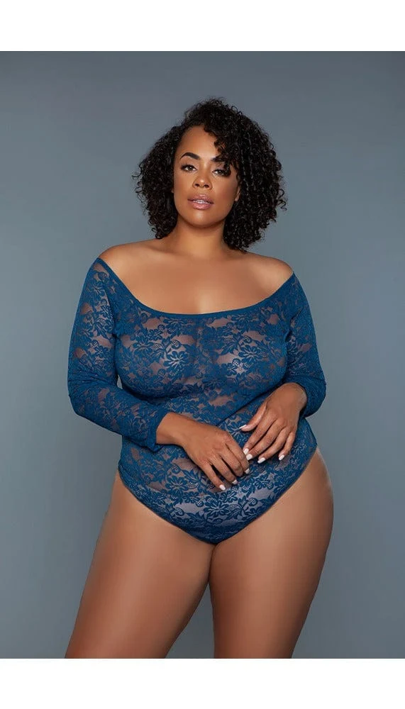 Marina Lace Bodysuit with Floral Embroidery