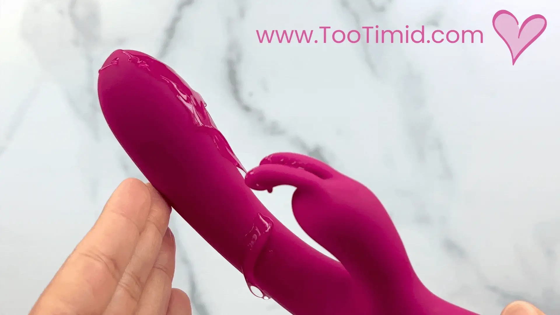 Red Rose Rabbit Bendable Silicone Vibrator with Dual Controls