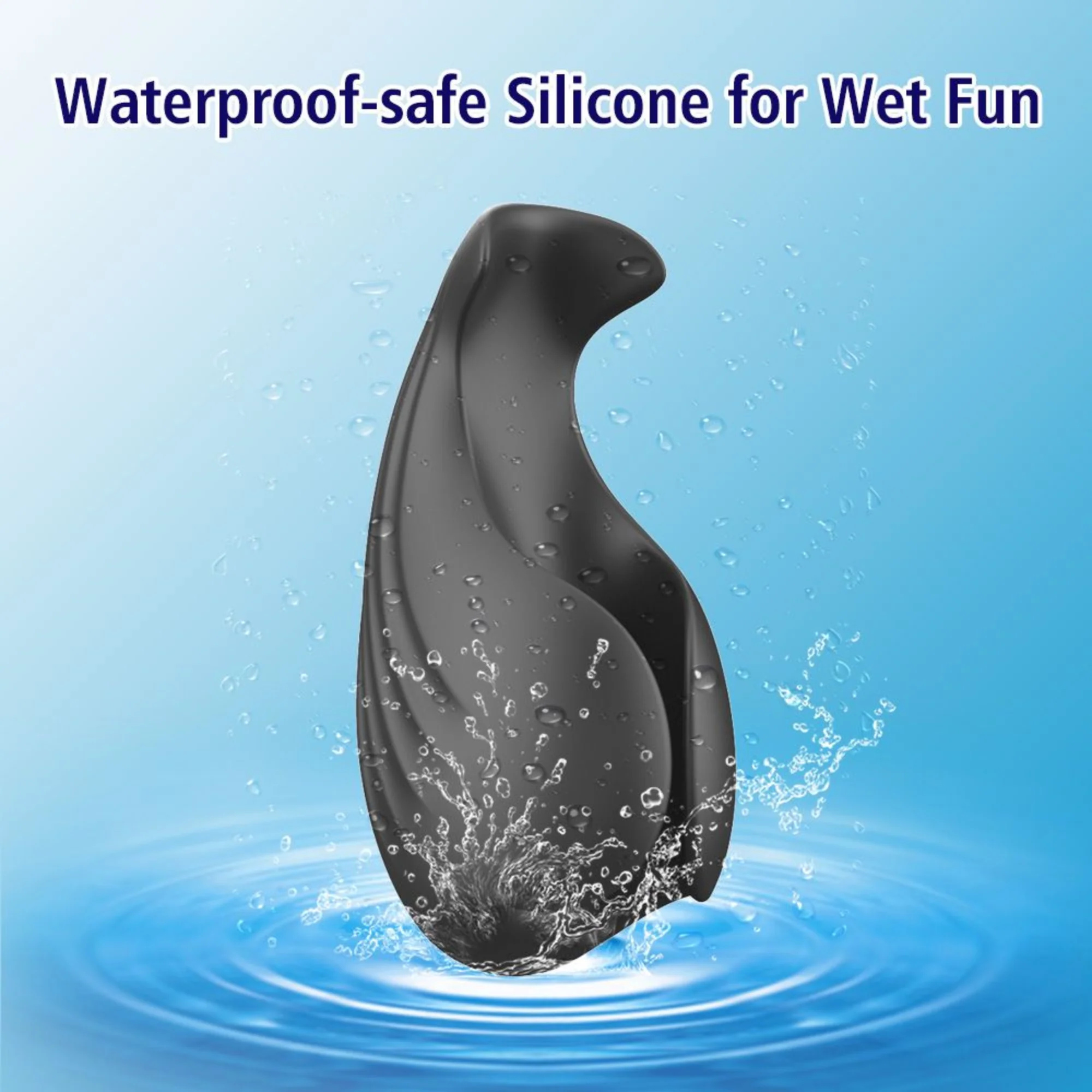 Flexible Silicone Cock Sleeve with Thumping F-Spot Tip