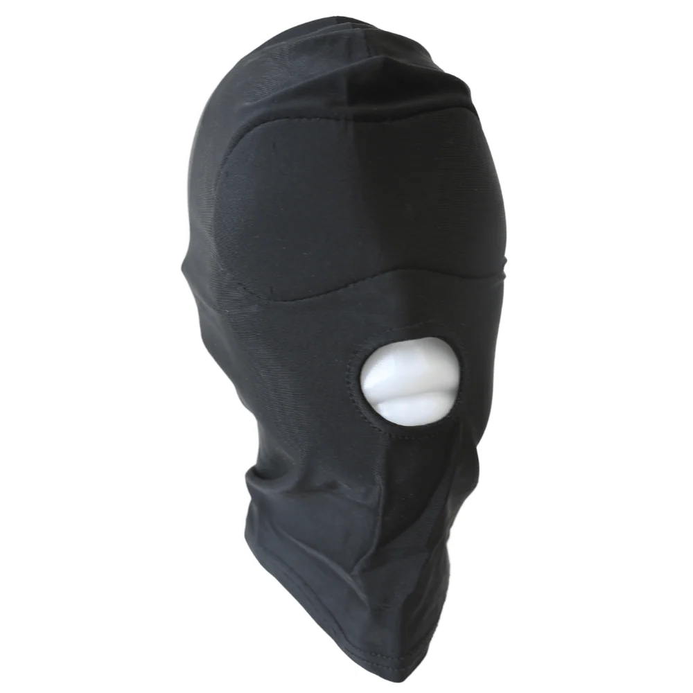 Open Mouth and Eye Bondage Hood Head Mask, Two Styles