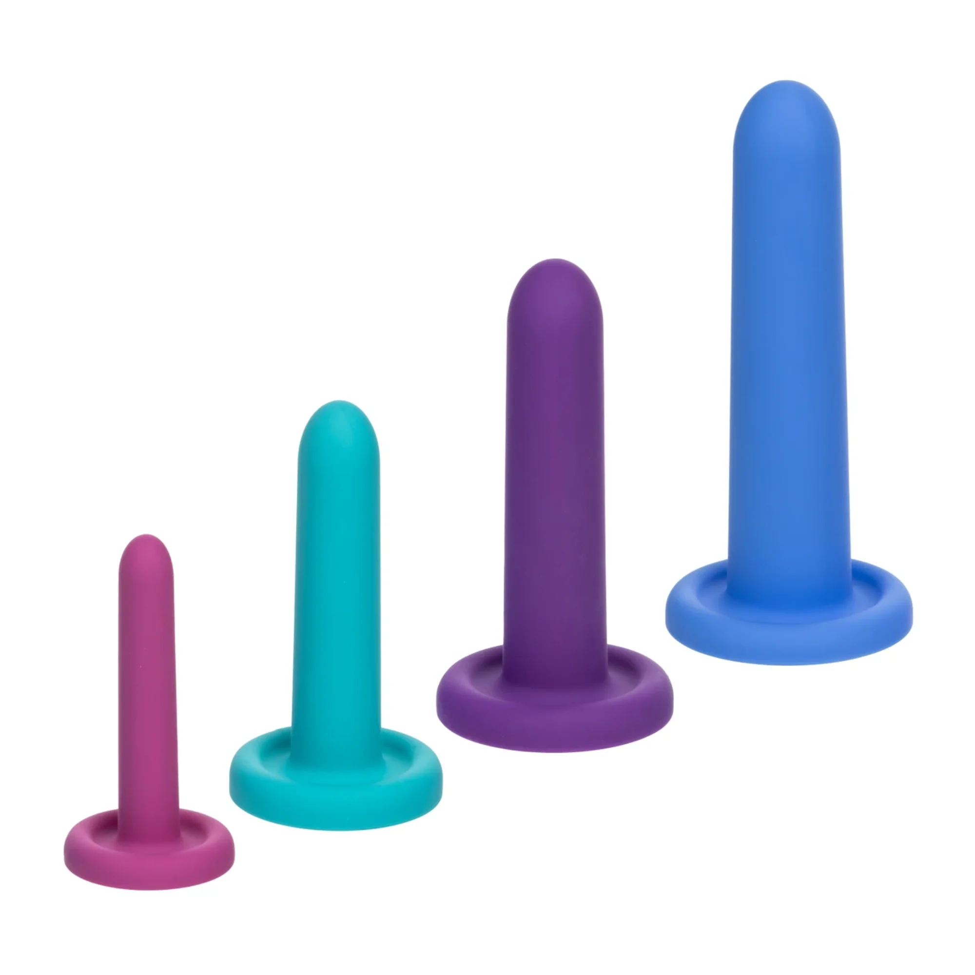 Beginner's Silicone Dilators Set with 4 Progressive Sizes and Suction Base