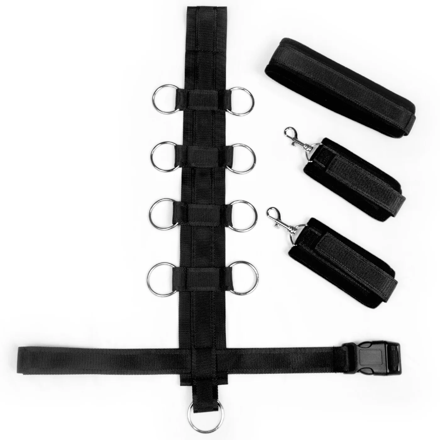Dark Amour Adjustable Collar and Body Wrist Restraint System