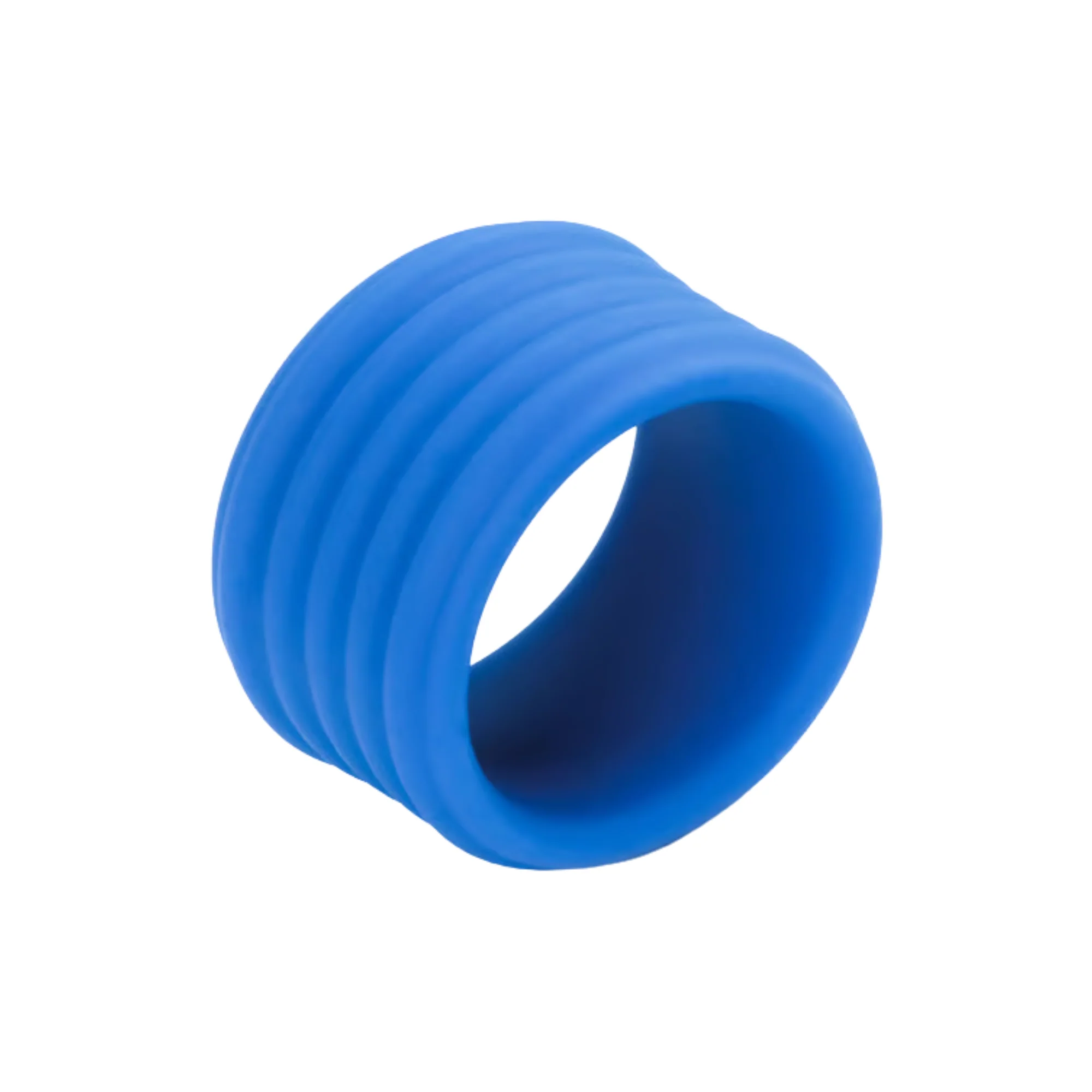 Pinnacle Ribbed Strong Grip Cock Ring - Try Stretching Around Your Balls For Amplified 'O's!