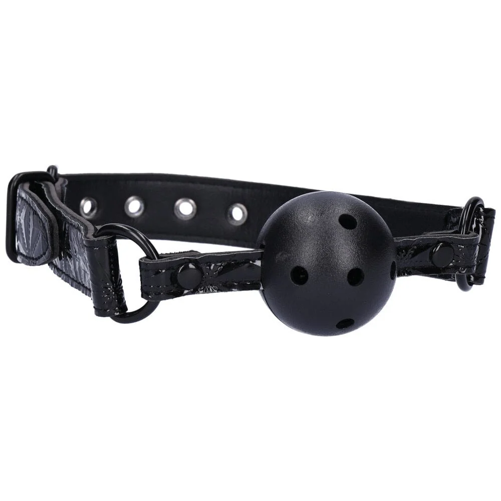 Dark Amour Breathable Adjustable Ball Gag in PU Leather