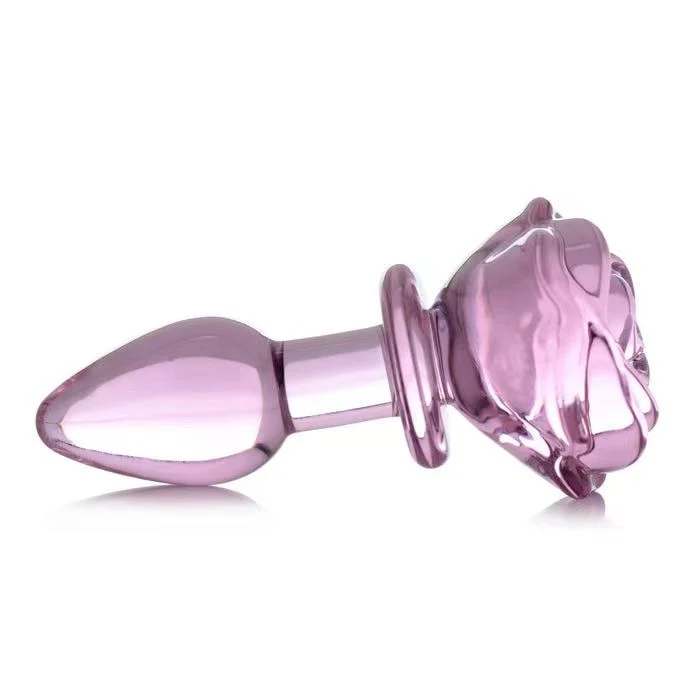 Bloom Rose Glass Anal Plug for Beginners and Temperature Play