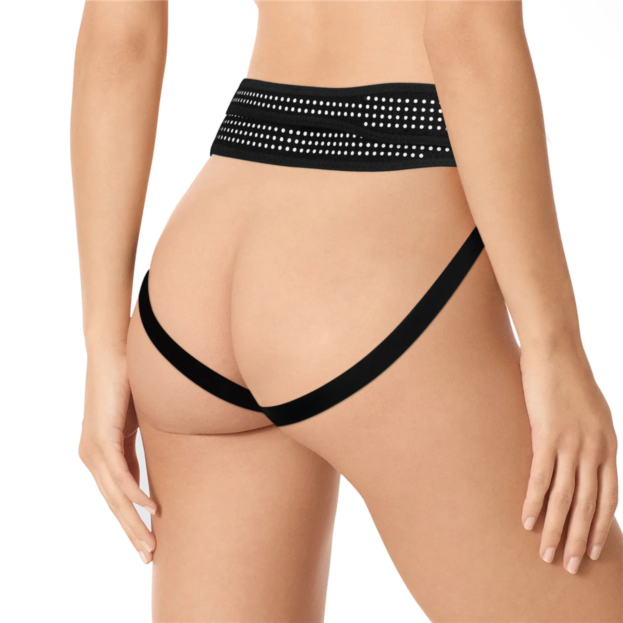 INGEN Easy Strap-On Harness in Polka Dot, Adjustable 24 to 56 Inch