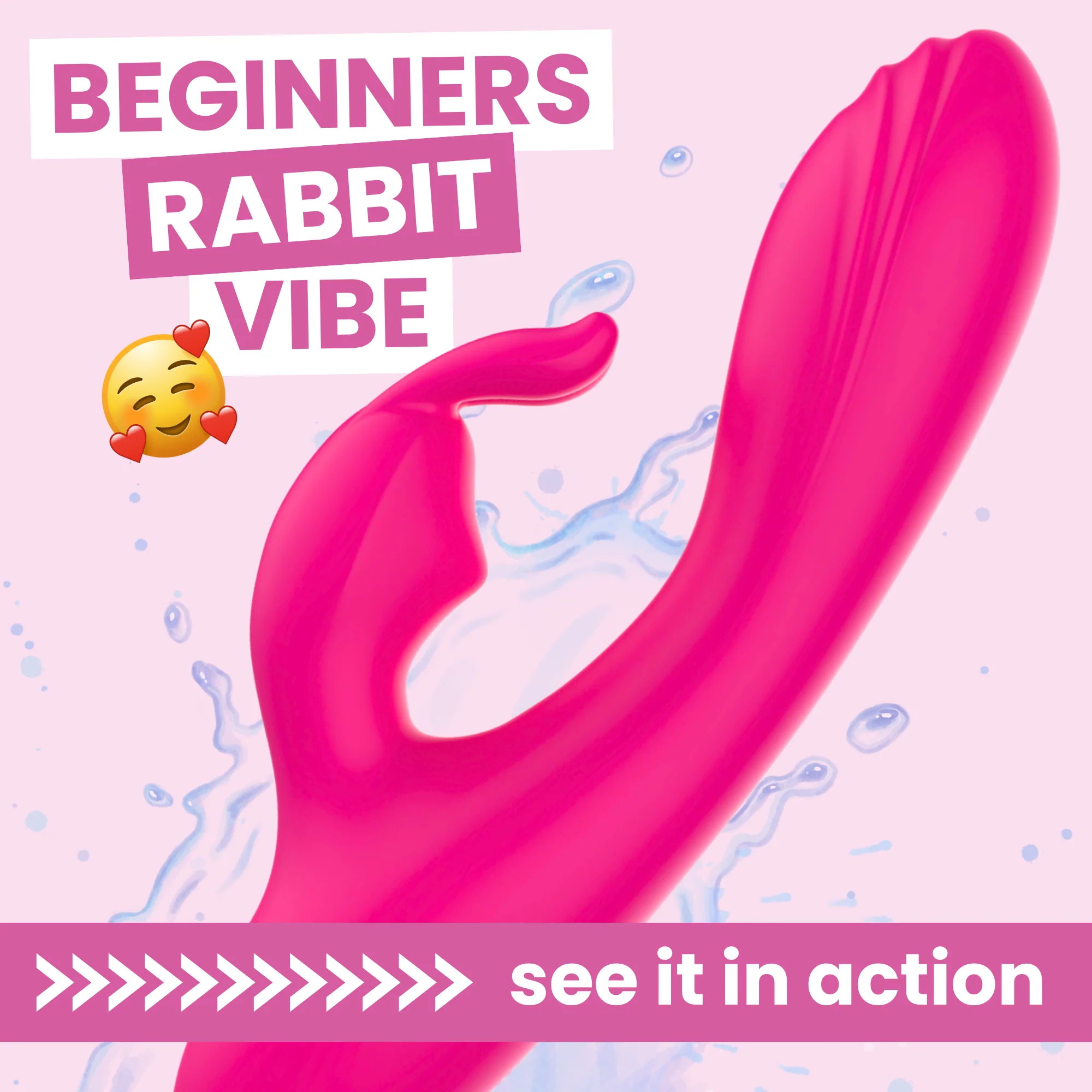 Mini Waterproof Rabbit Vibrator for Dual G-Spot and Clitoral Stimulation