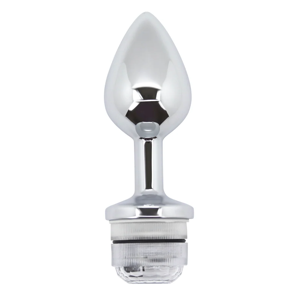Light-Up Metal Anal Plug with Remote
