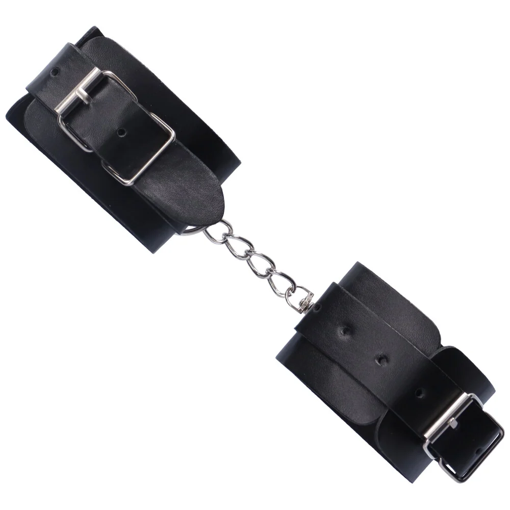 10 Piece Black Bondage Kit with Rope and Cuffs