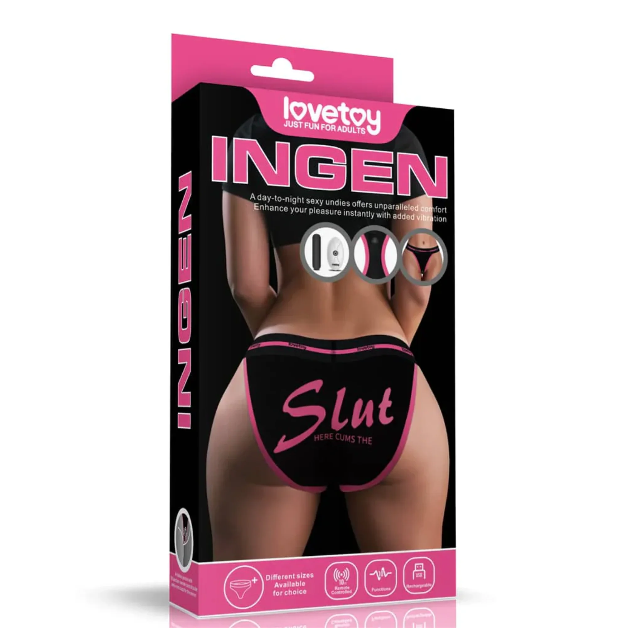 INGEN Slut Vibrating Panties with Remote-Controlled Bullet