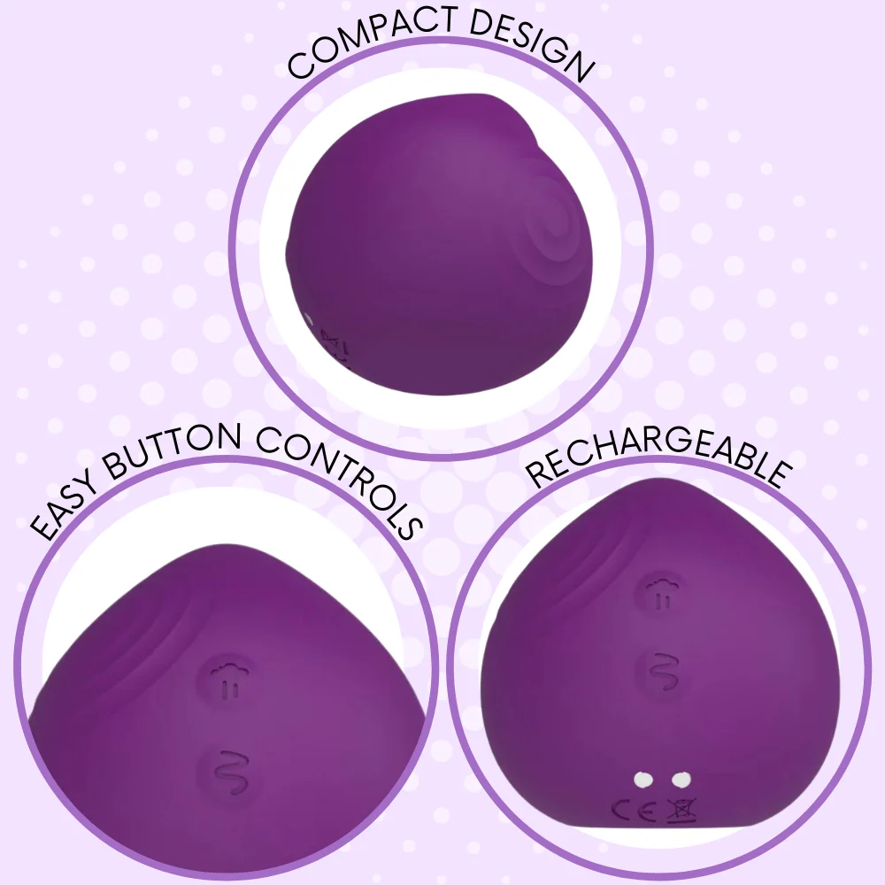 KISS Mini Air Pulse Clit Kissing Vibrator with Suction Levels