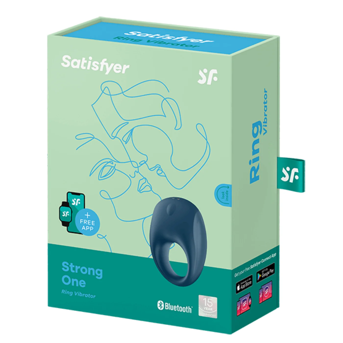 Satisfyer Strong One 戒指振动器 用于阴茎与外部刺激