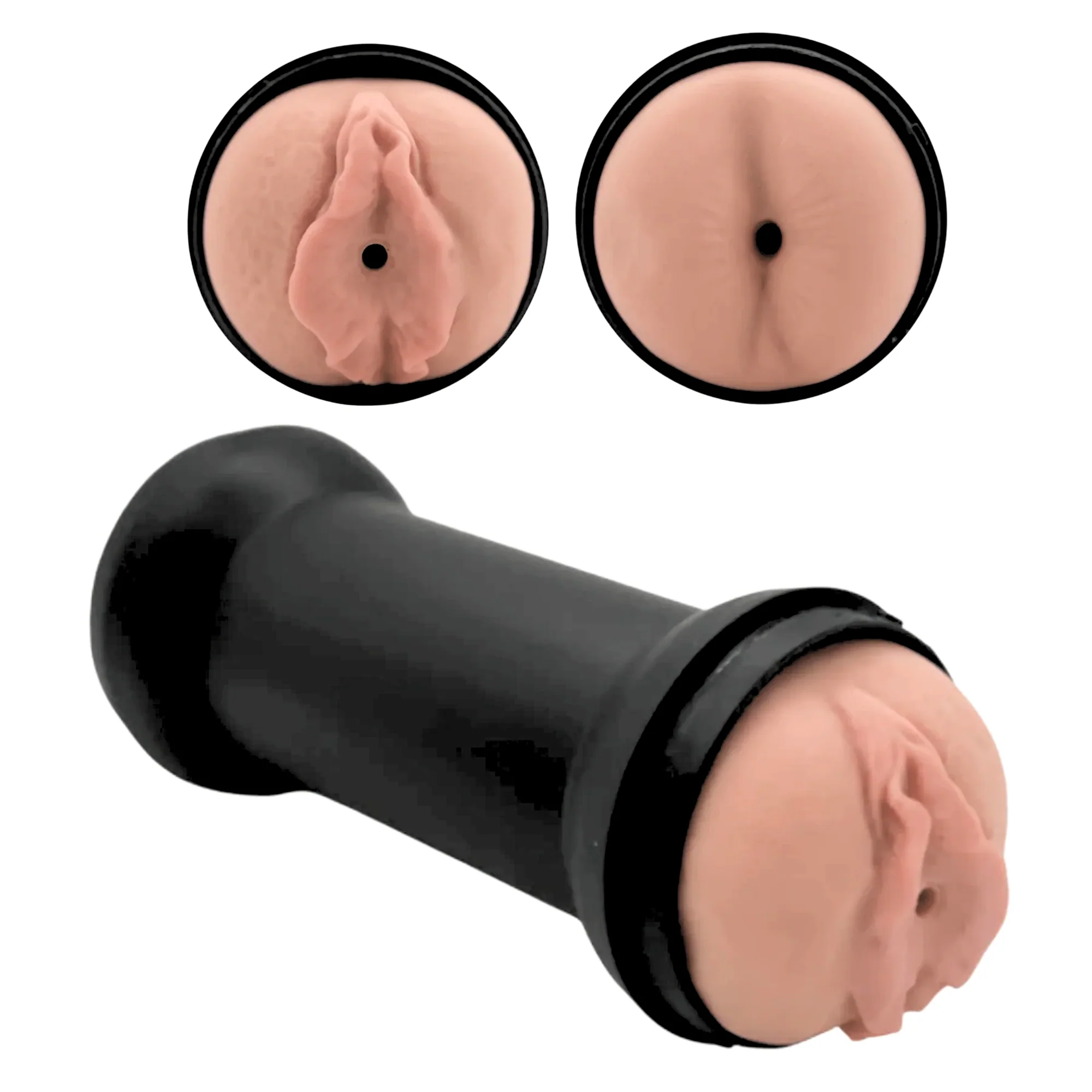 Realistic Double-Ended Stroker - Tight Pussy & Ass or BJ & Pussy Stroker!