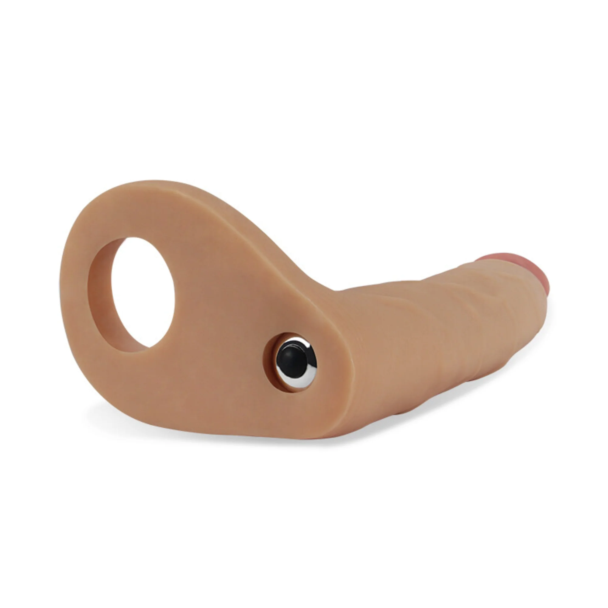 Ultra Soft Double Penetration Vibrating Cock Ring