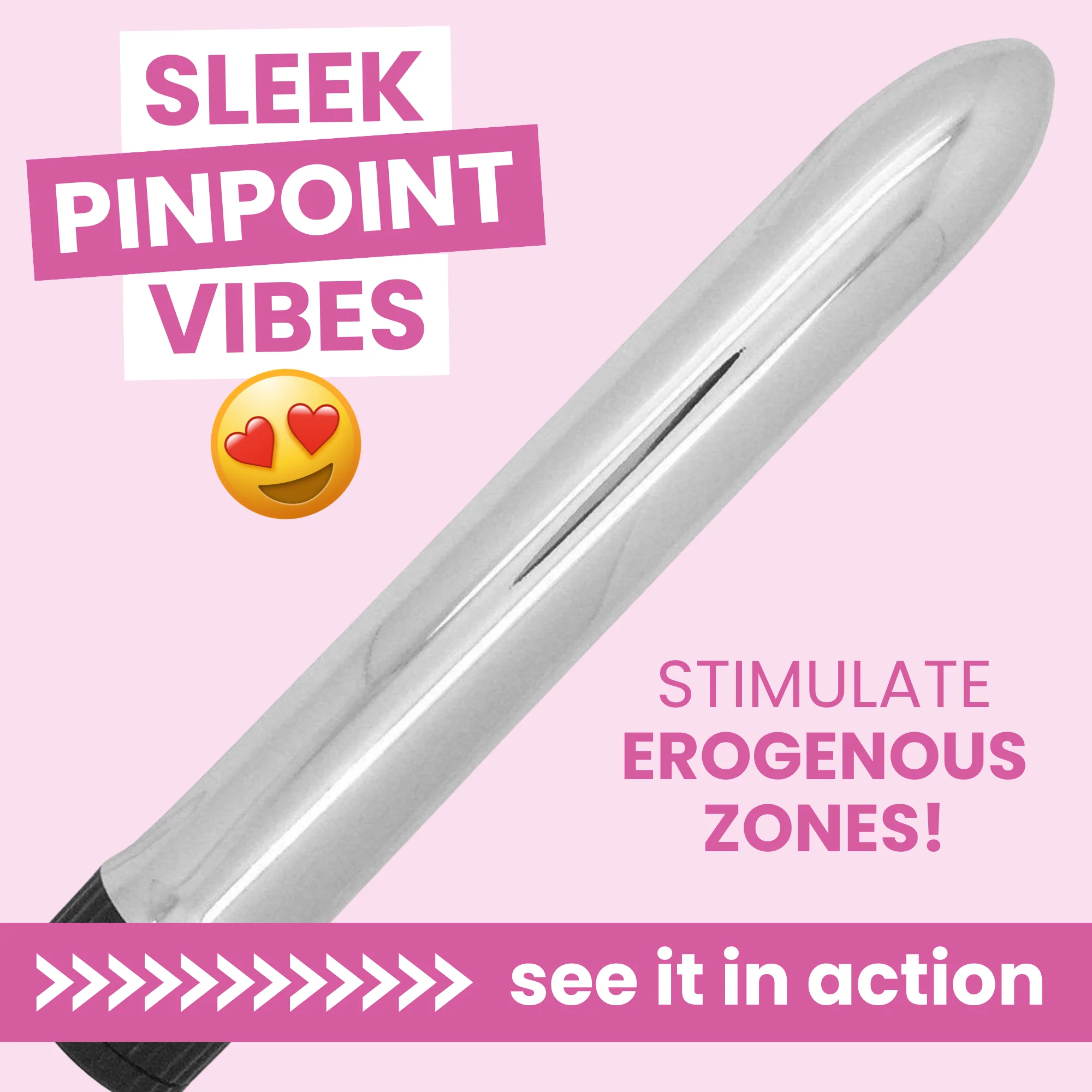 Lucky Silver Sleek Pinpoint Vibrator for Beginner G-Spot Play