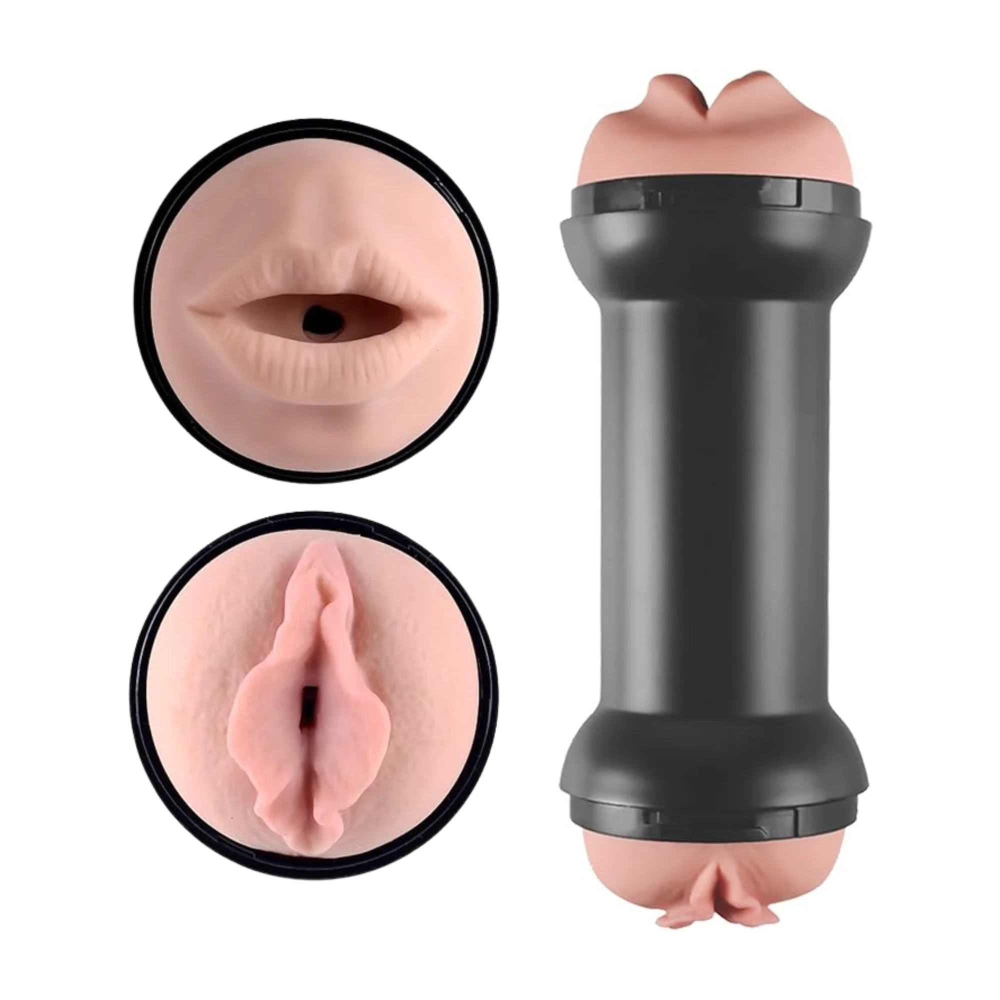 Training Master Double Sided Male Stroker - Mouth and Pussy