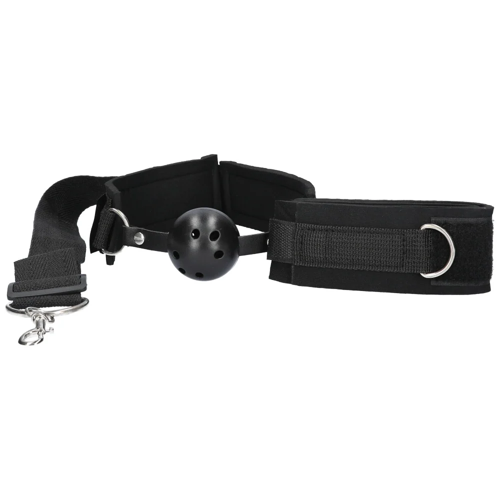 Dark Amour Bondage Restraints with Breathable Ball Gag and Cuffs