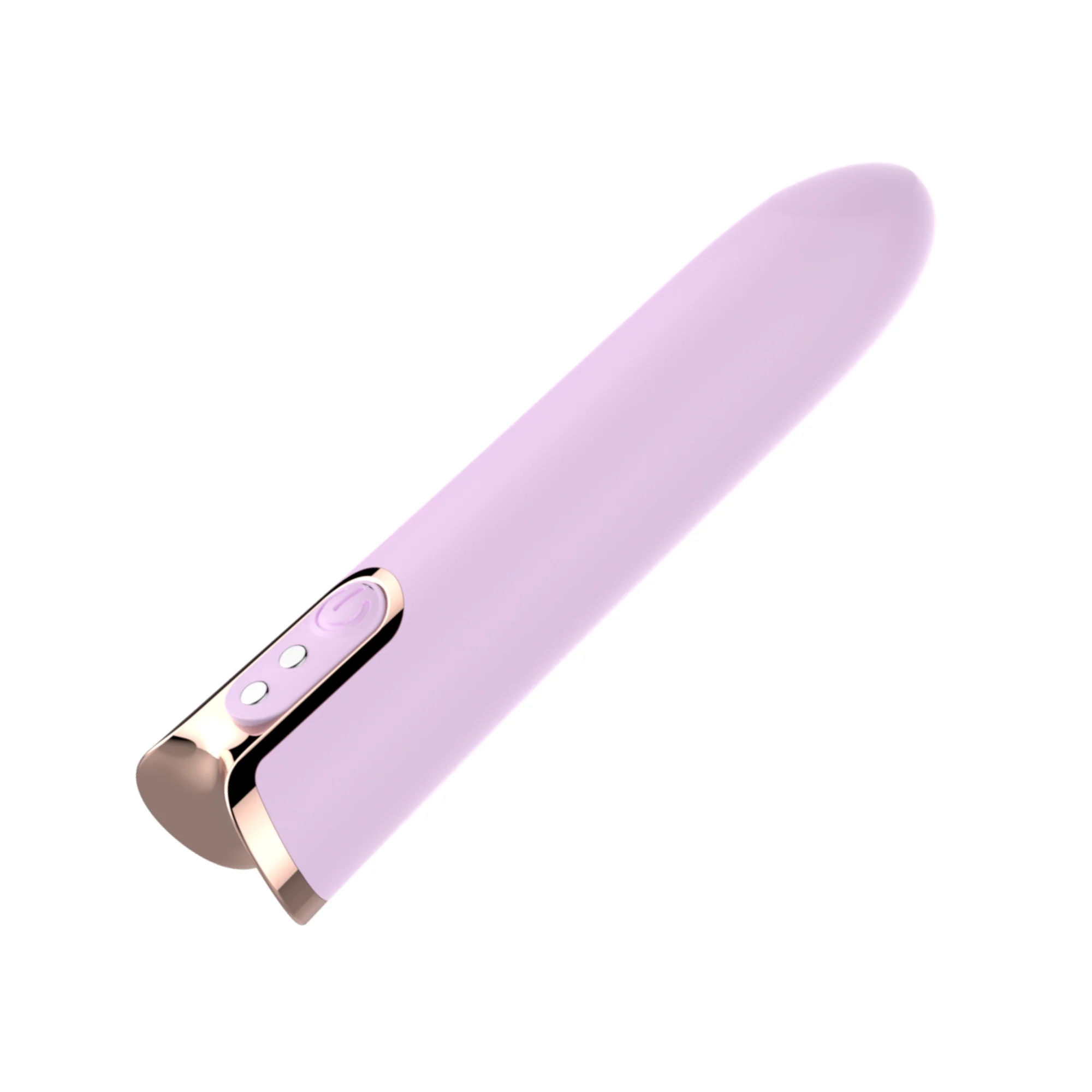薰衣草色口红子弹振动器，锥形顶端带来精准的阴蒂快感