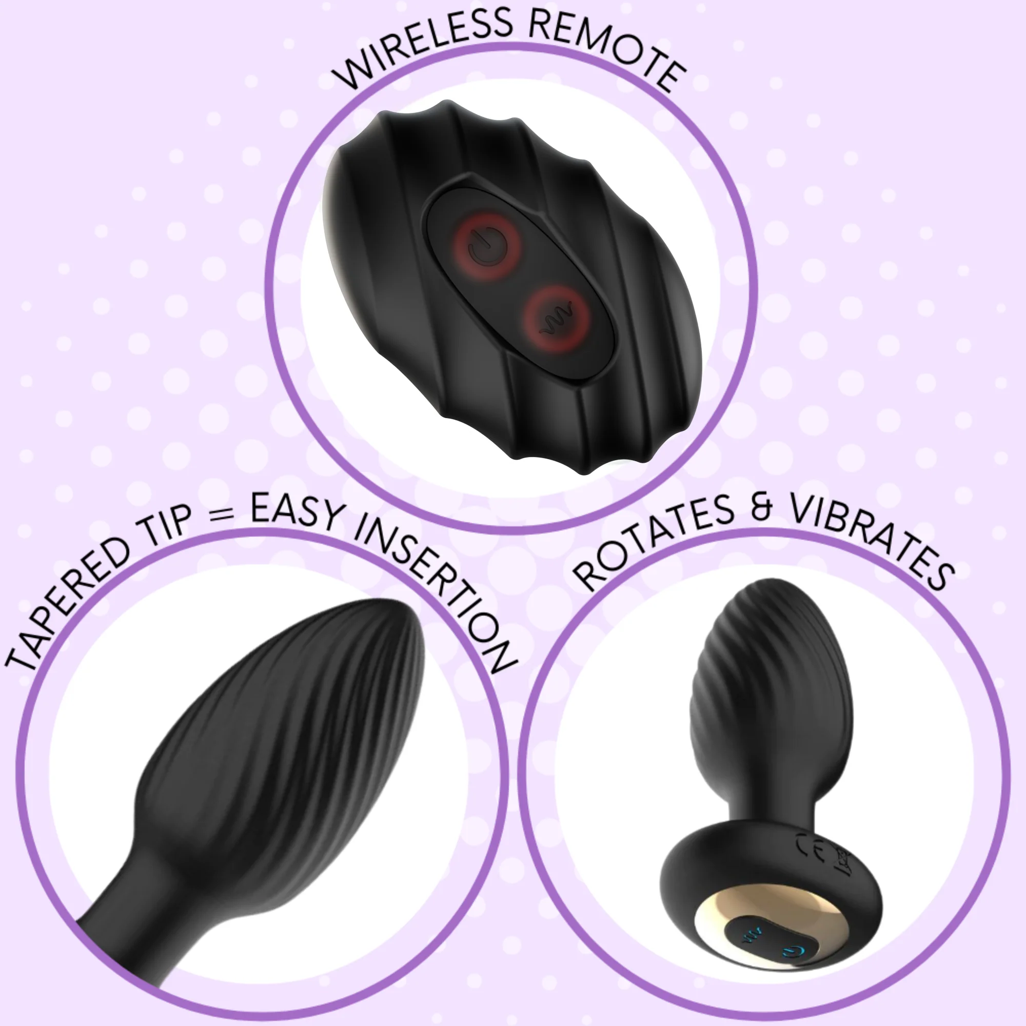 THE RIMMER Wireless Rotating & Rim Job Silicone Anal Plug