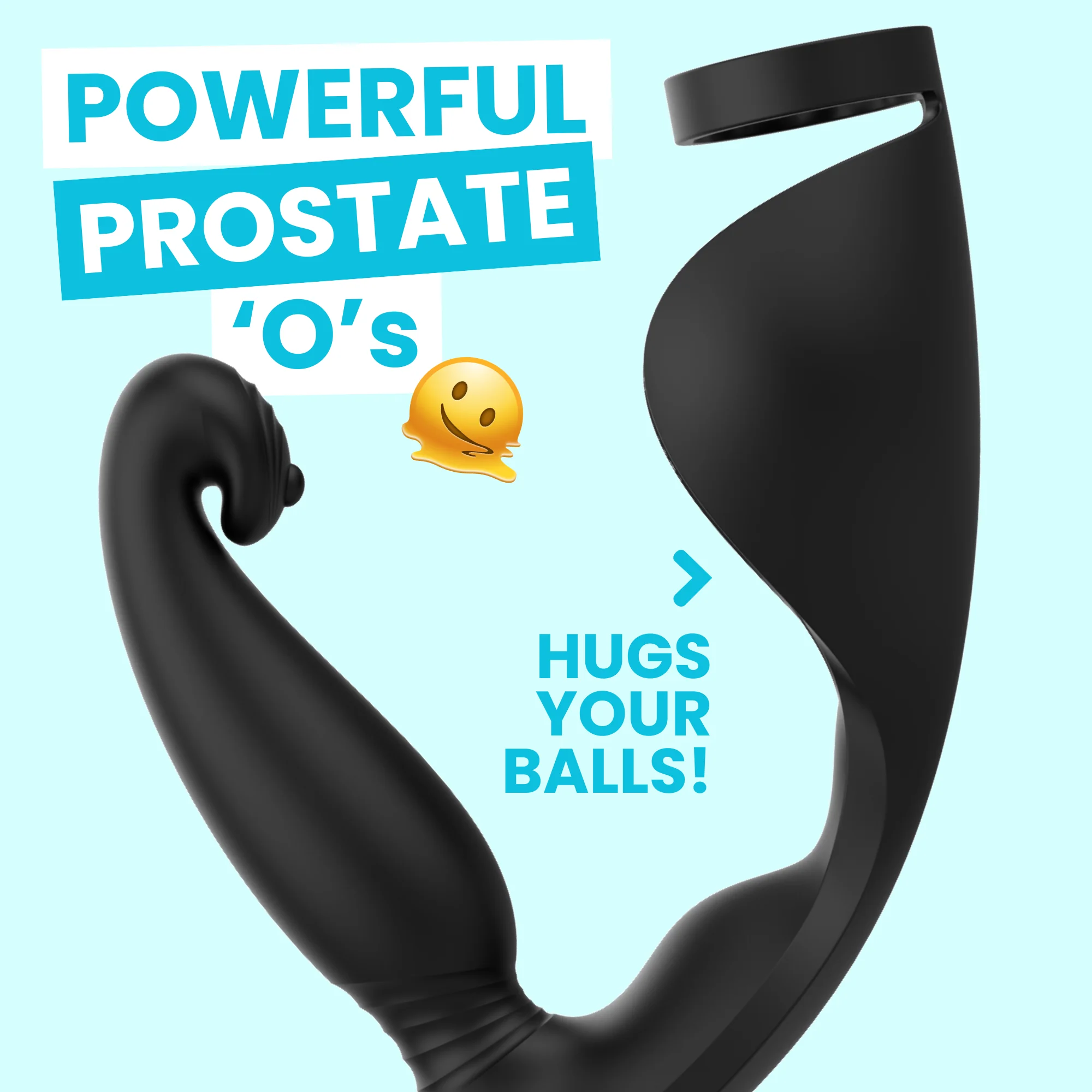 Triple Stimulation Cock Ring -  Stay Harder While Vibes Hit Your P-Spot, Balls & Taint!