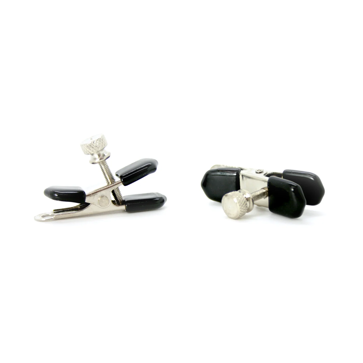 Adjustable Alligator Nipple Clamps with Rubber-Tipped Broad Tips