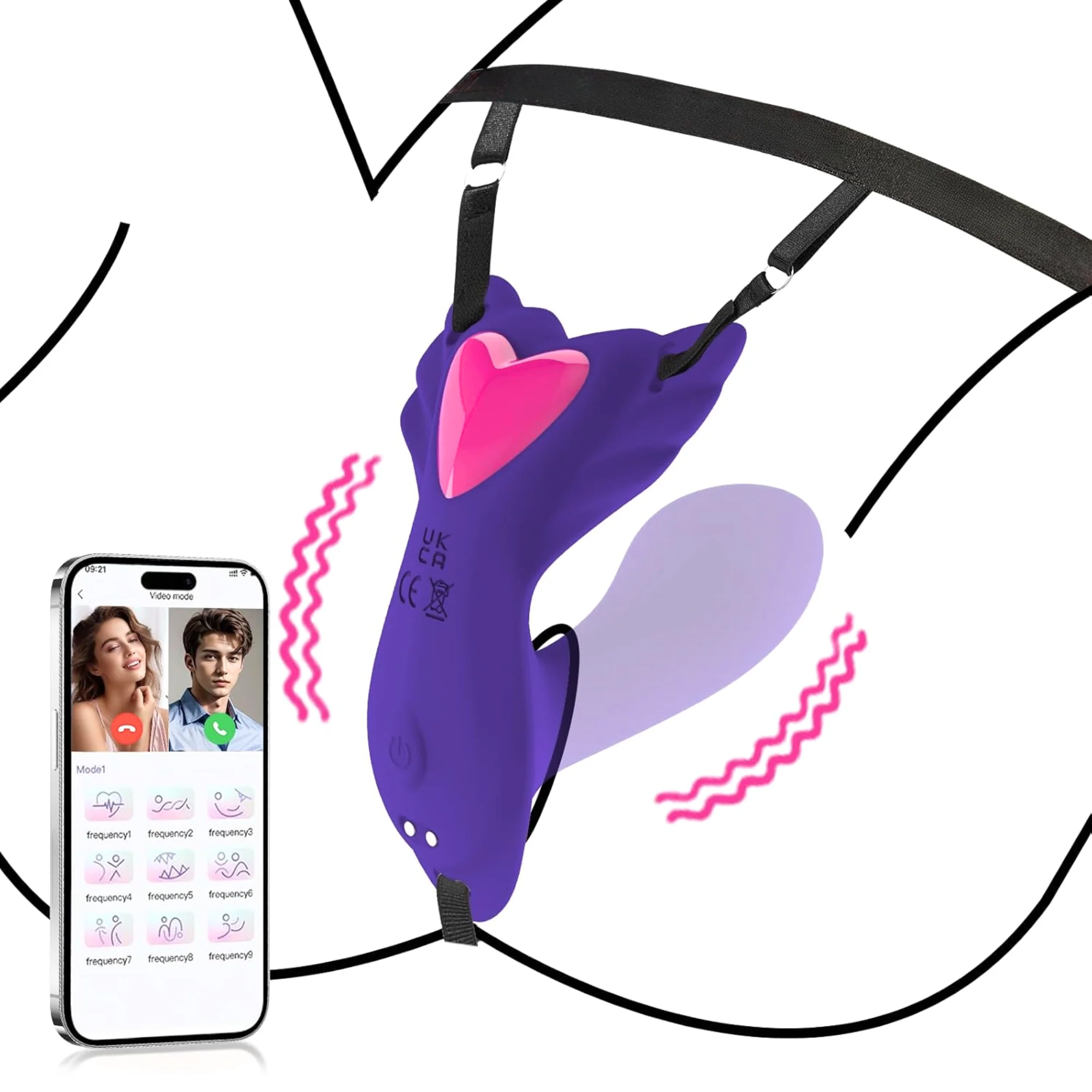 Undercover Lover - App-Controlled G-Spot & Clit Vibrator with Harness