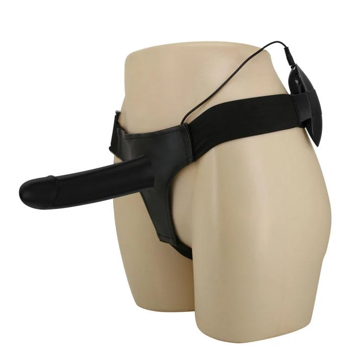 Vibrating Silicone Hollow Strap On with Remote Control