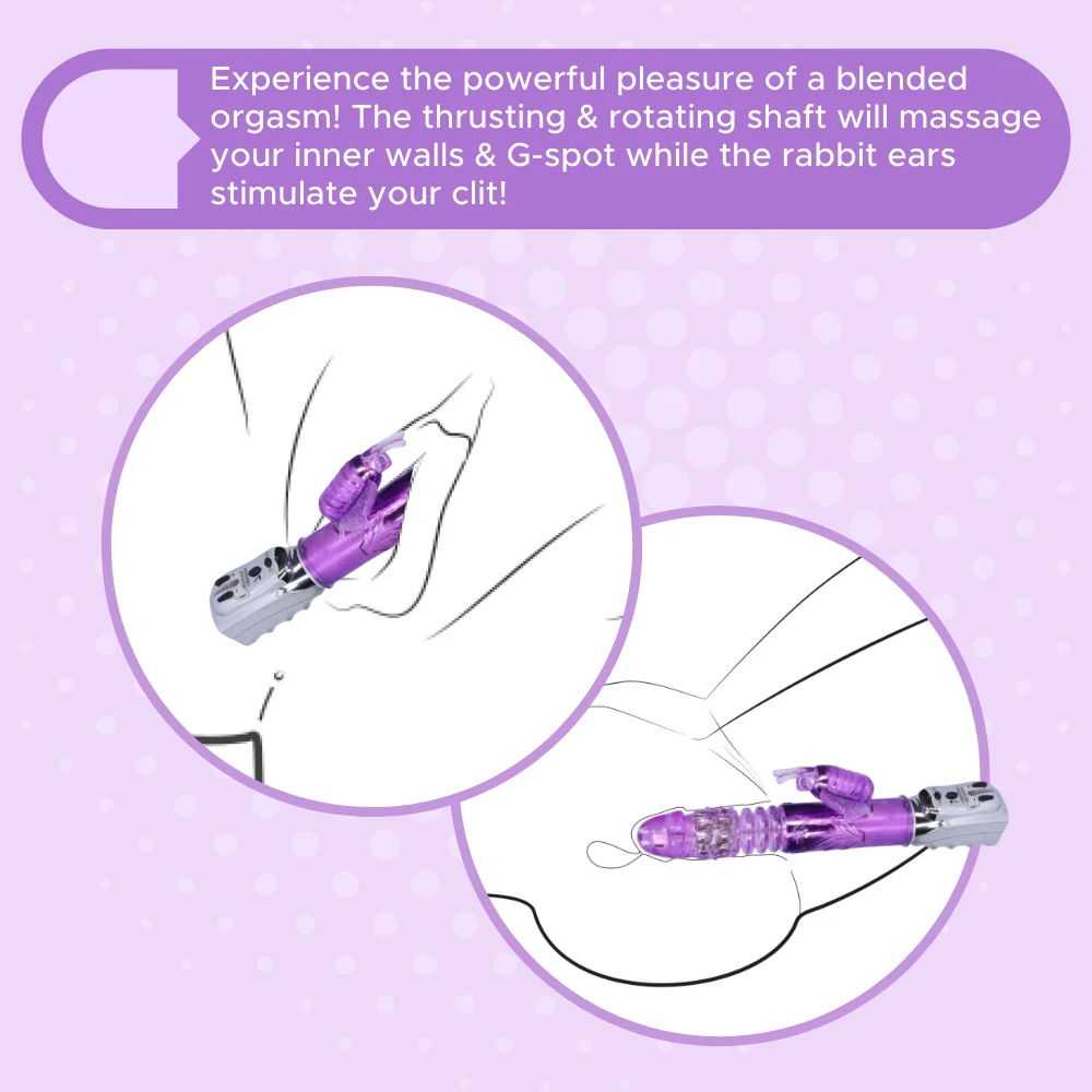 Aura Butterfly Thrusting and Rotating Dual-Action Vibrator
