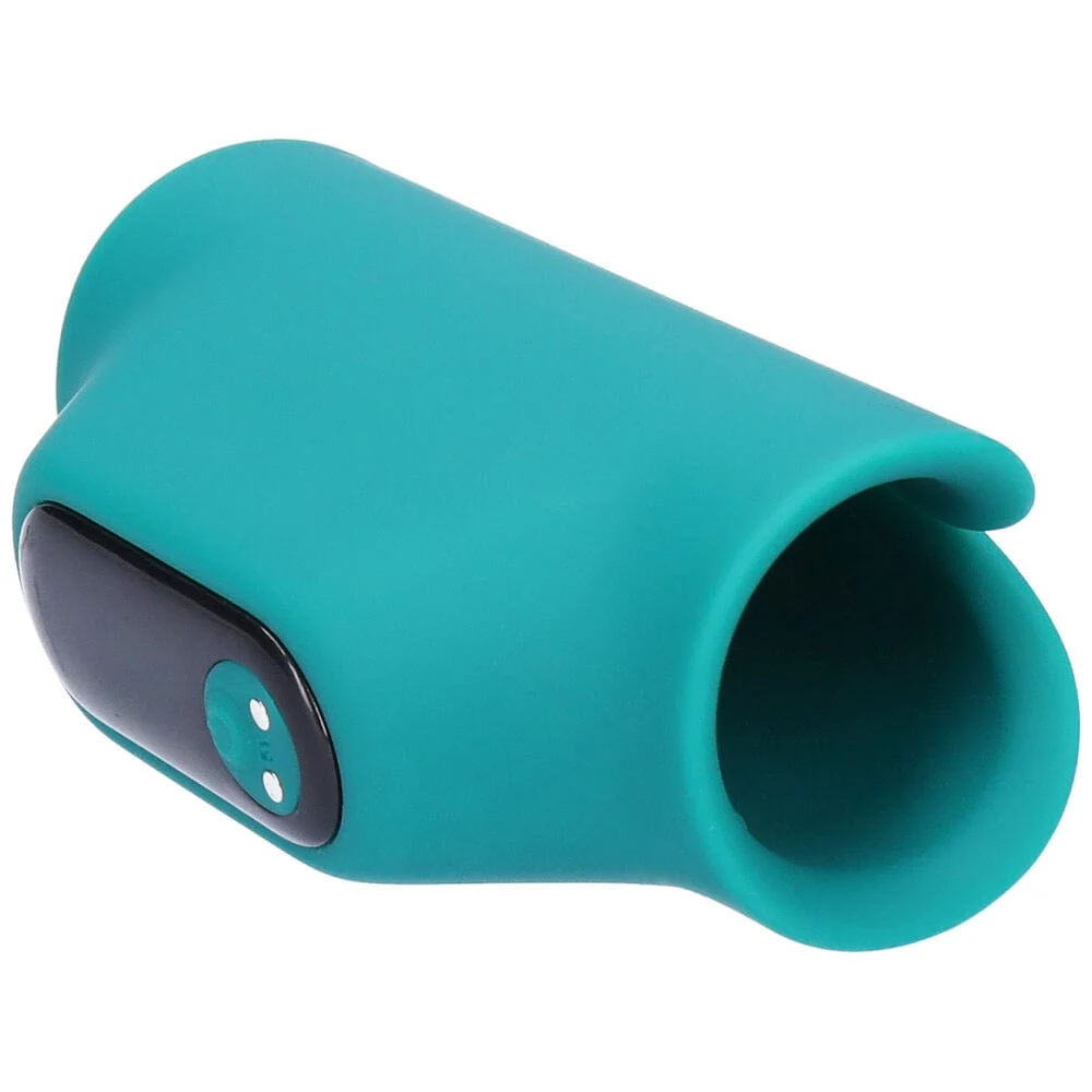 Vibrating Ribbed Silicone Penis Gripper Stroker for Rechargeable Solo and Couples Play