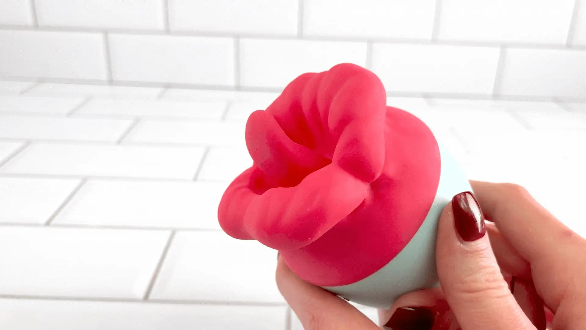 Pretty Pink Lips Flickering Tongue Toy with Thruster