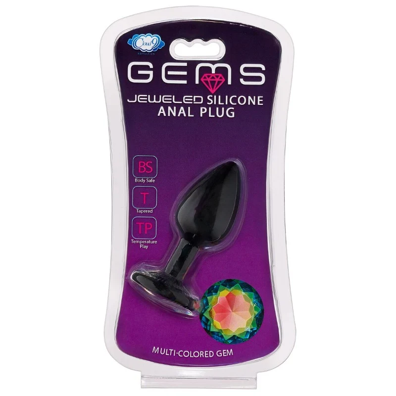 Silicone Jeweled Anal Plug for Beginner Anal Play