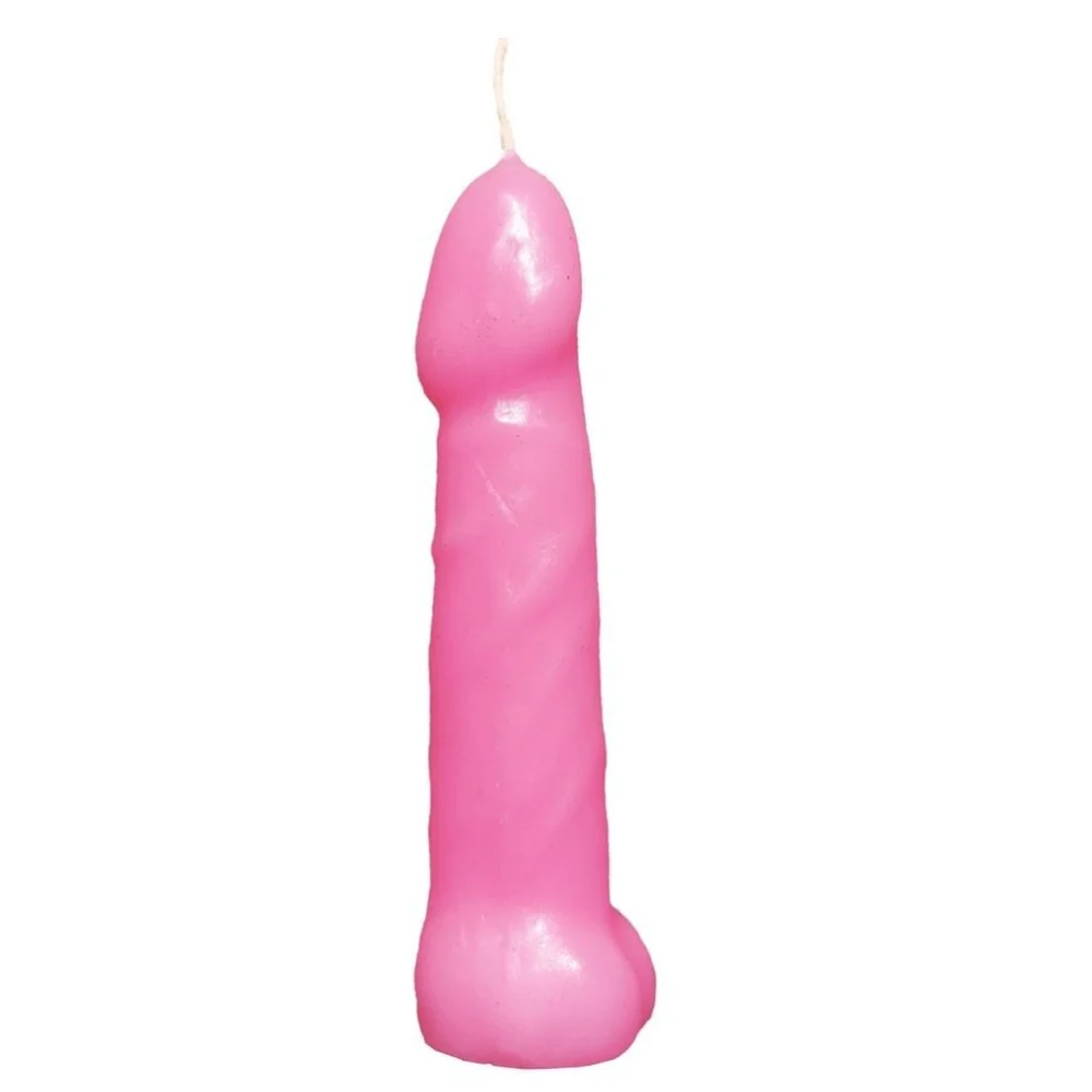 Bachelorette Pecker Party Candles Pink Set of 5