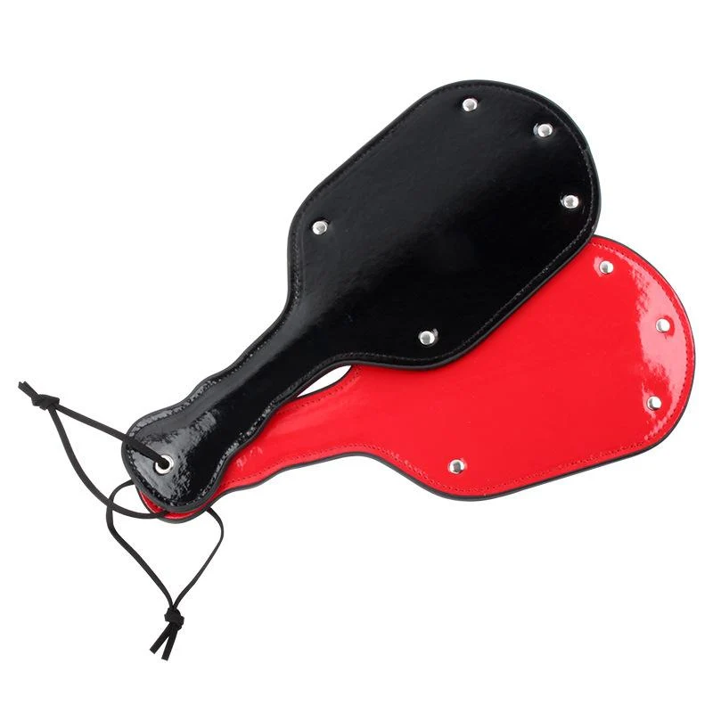 Dual Sided Leather Studded Spanking Paddle for Kinky Couples