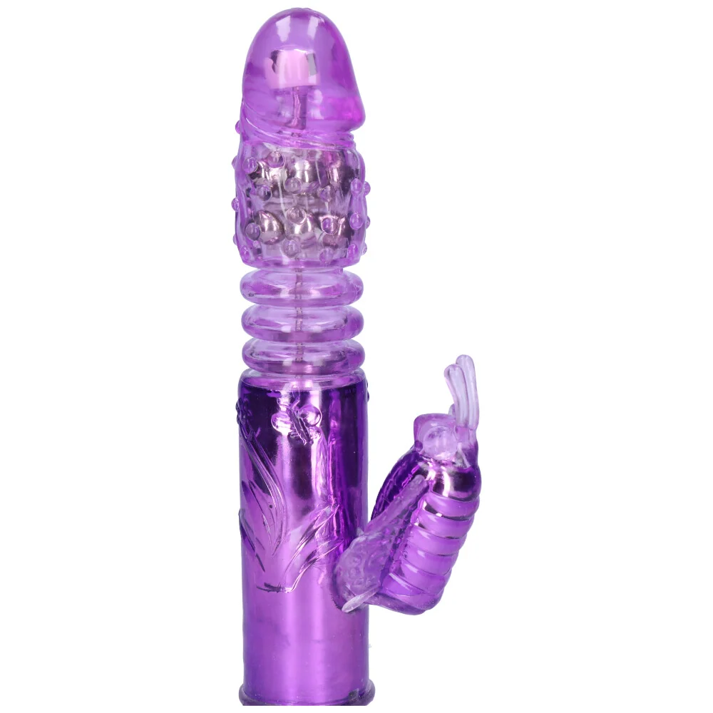 Aura Butterfly Thrusting and Rotating Dual-Action Vibrator