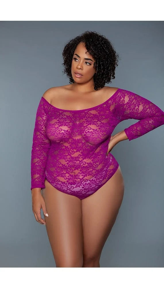 Marina Lace Bodysuit with Floral Embroidery