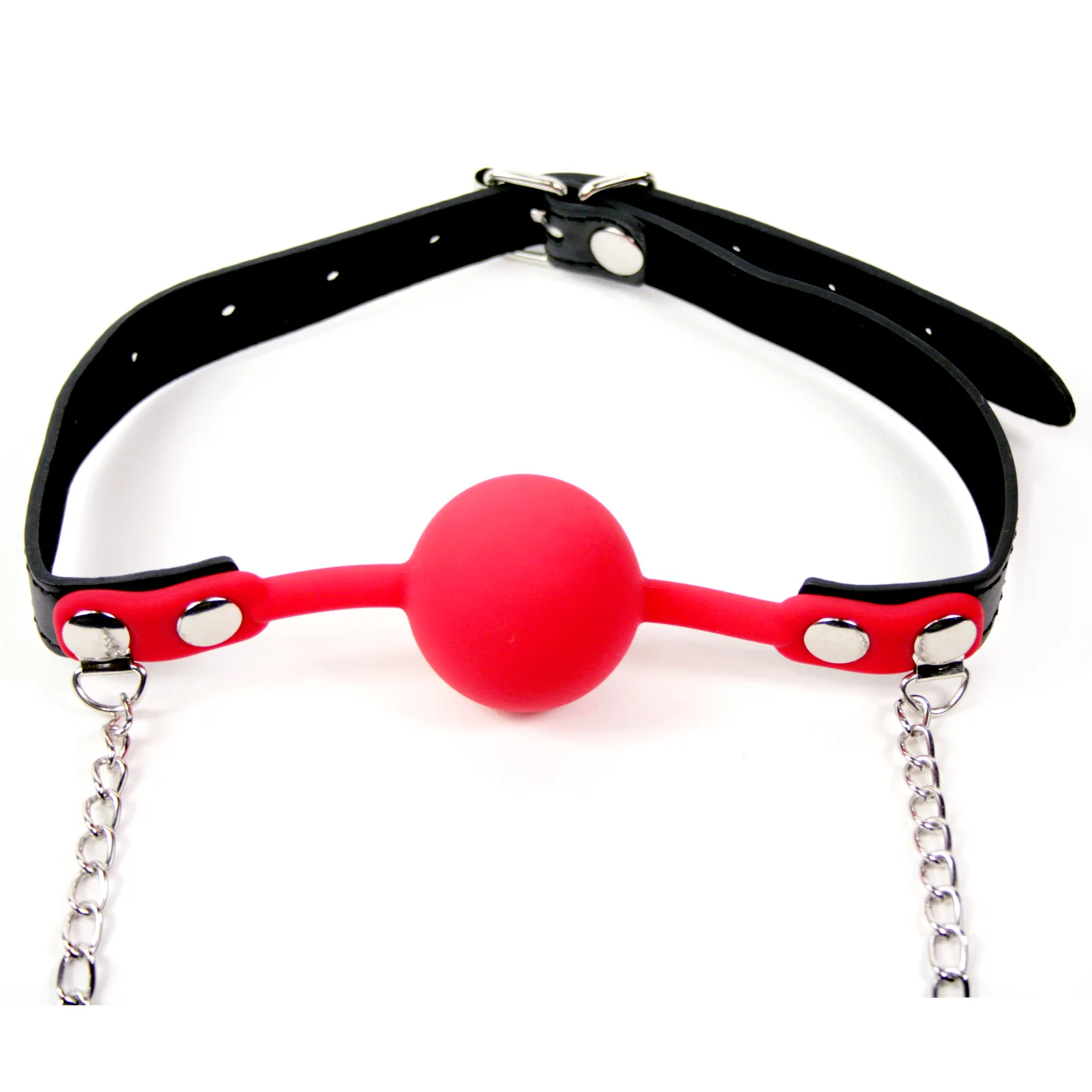 Silicone Ball Gag and Adjustable Nipple Clamp Bondage System
