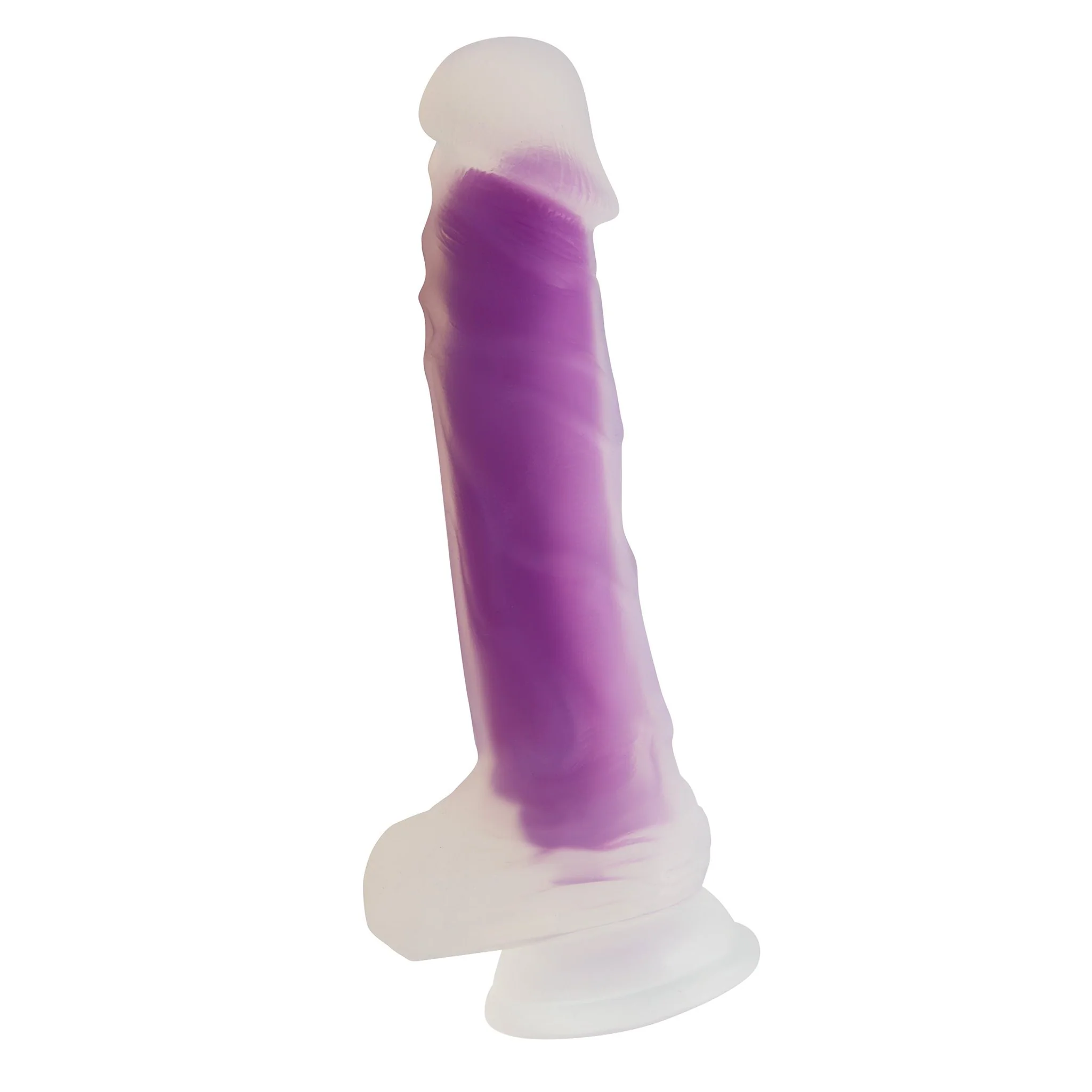 Clear Luminous Dual Density Silicone Hands-Free G-Spot Dildo
