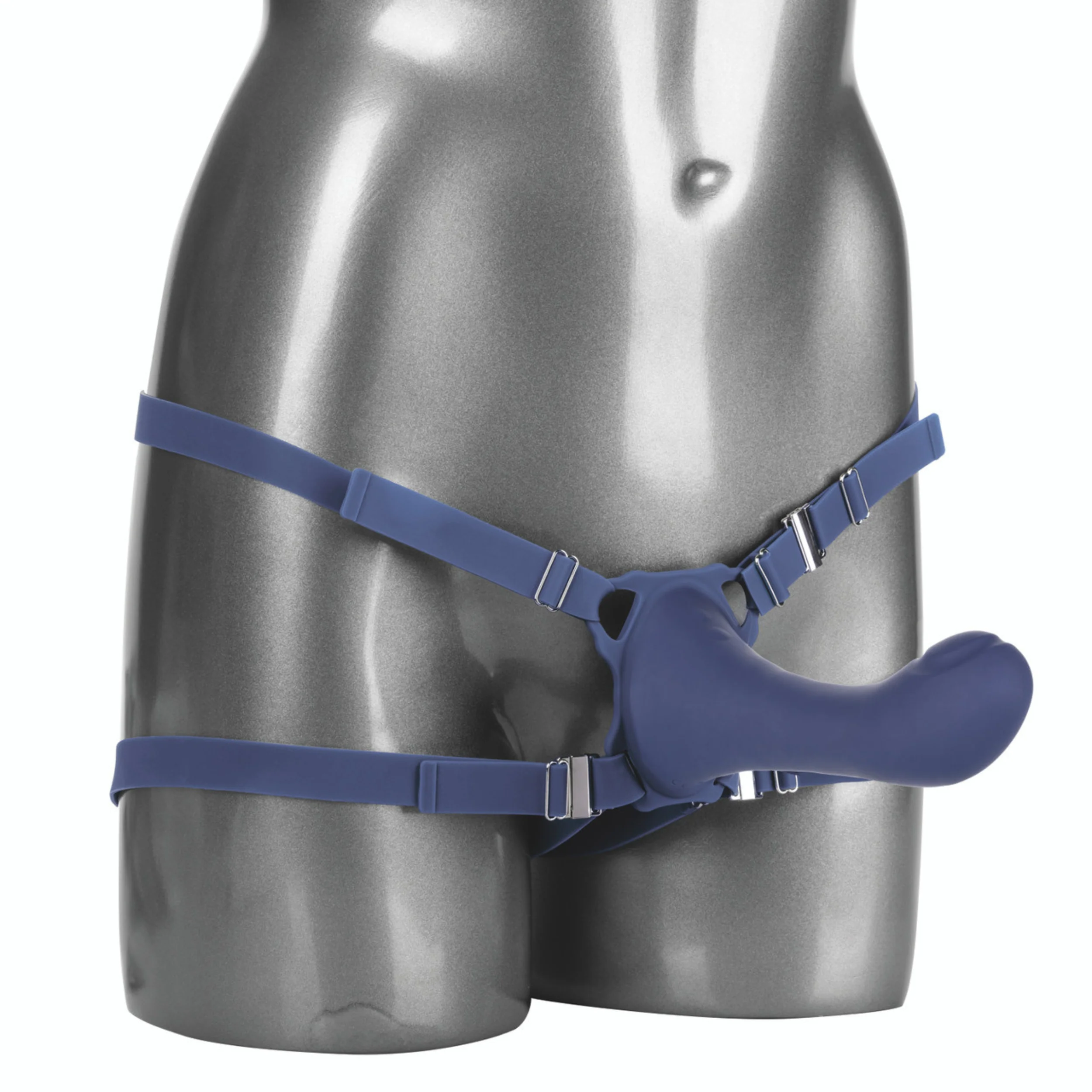Her Royal Harness ME2 Thumper 穿戴式仿真阳具套装（含可充电硅胶假阳具）- 蓝色