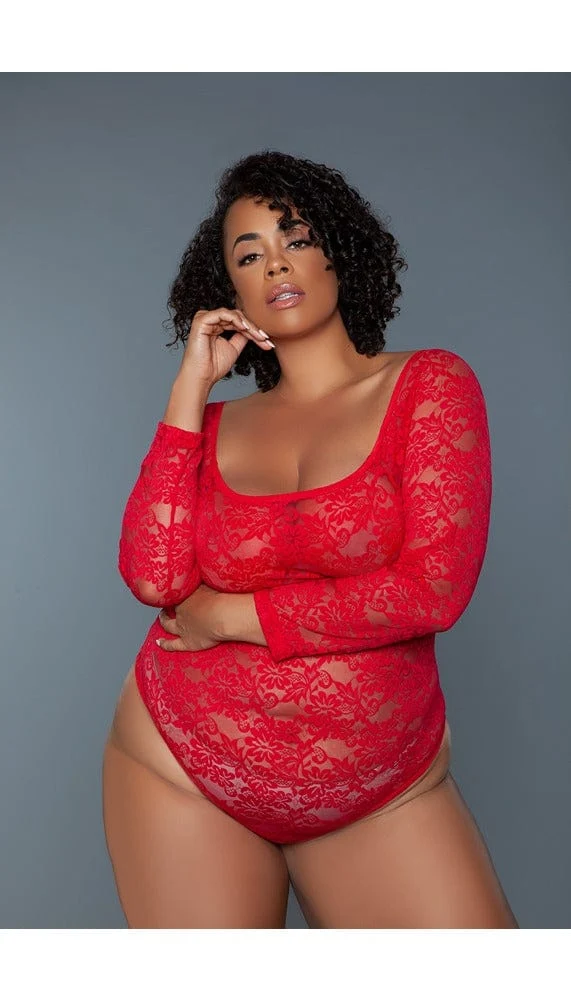 Marina Lace Bodysuit with Floral Embroidery
