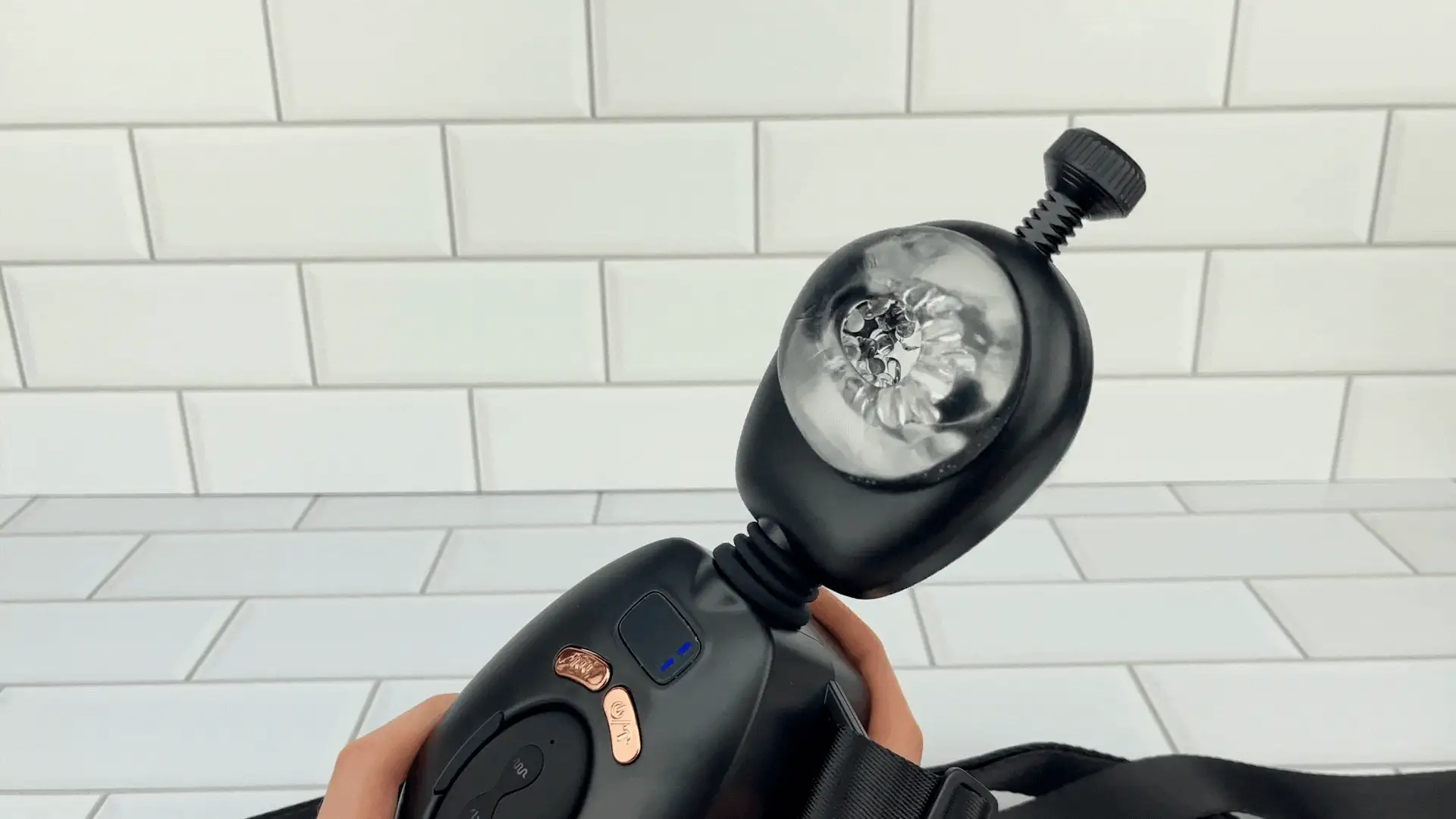 Wearable Tight Grip Thrusting Masturbator with Remote and Adjustable Belts - Hands-Free Solo Play!
