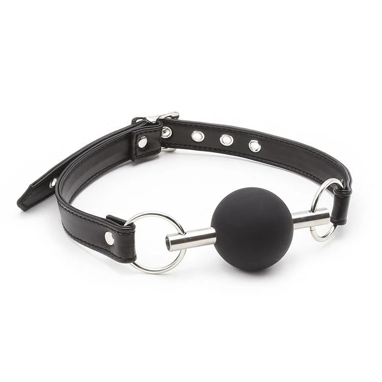 Silicone Ball Gag With Adjustable Leather Straps