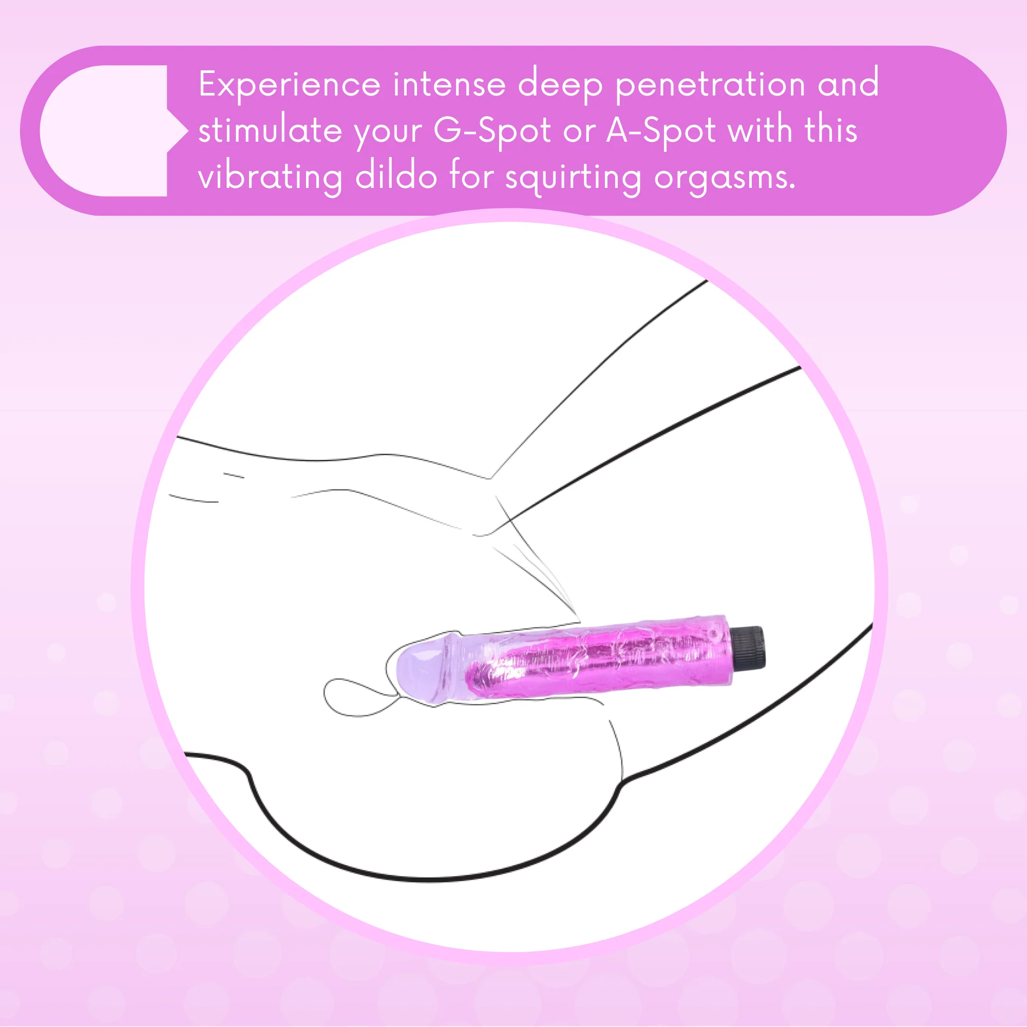 8 Inch Long Deep Penetration Vibrating Dildo for G-Spot Play