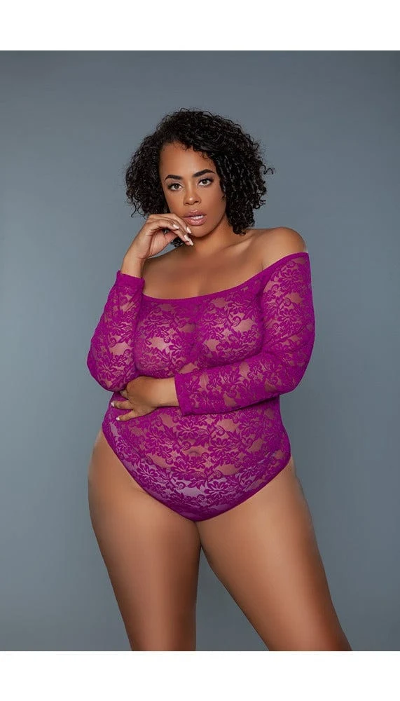 Marina Lace Bodysuit with Floral Embroidery