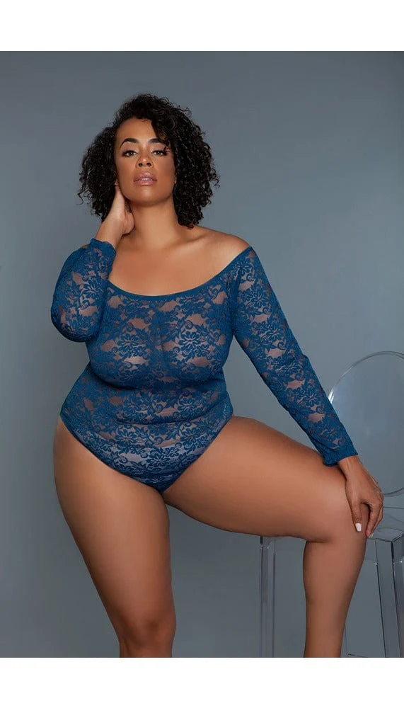 Marina Lace Bodysuit with Floral Embroidery