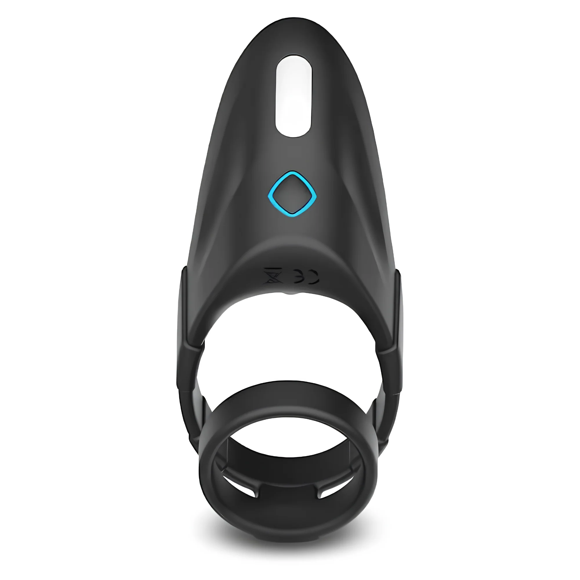 Sperm Locking Dual Cock Ring with Taint Teaser