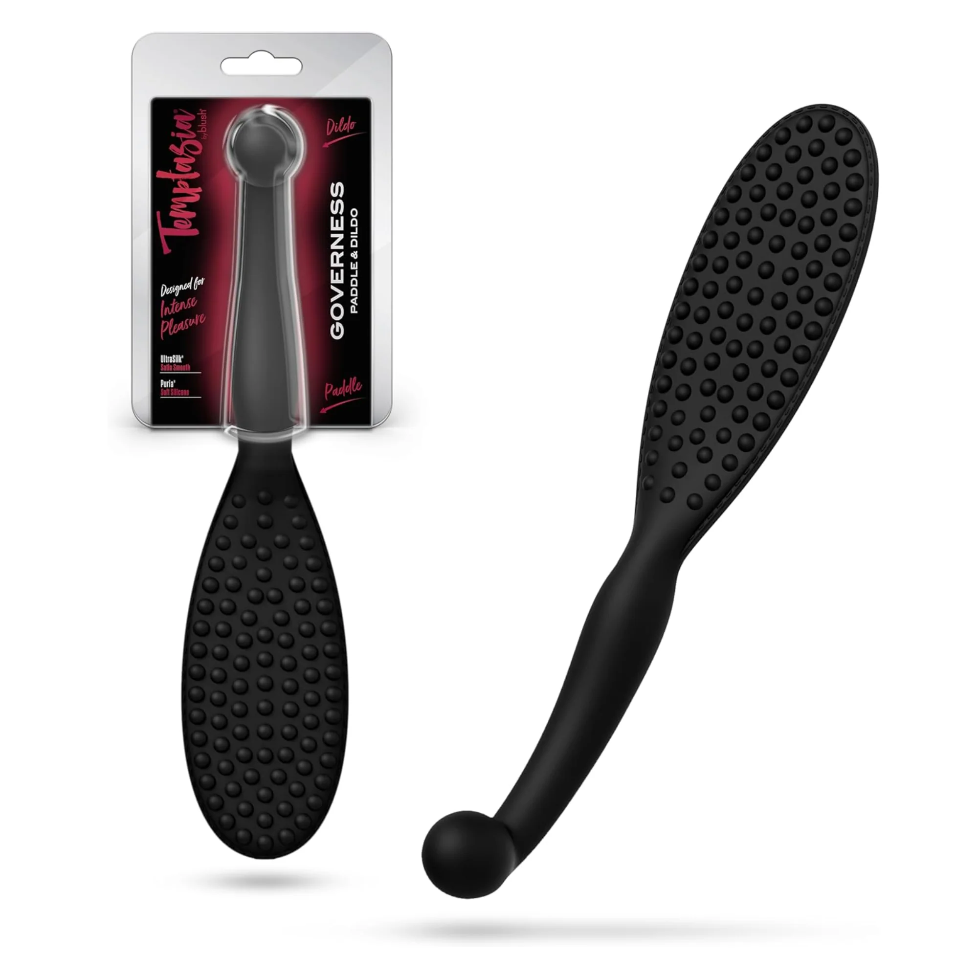 Temptasia Governess Dual-Ended Silicone Paddle and G-Spot Dildo