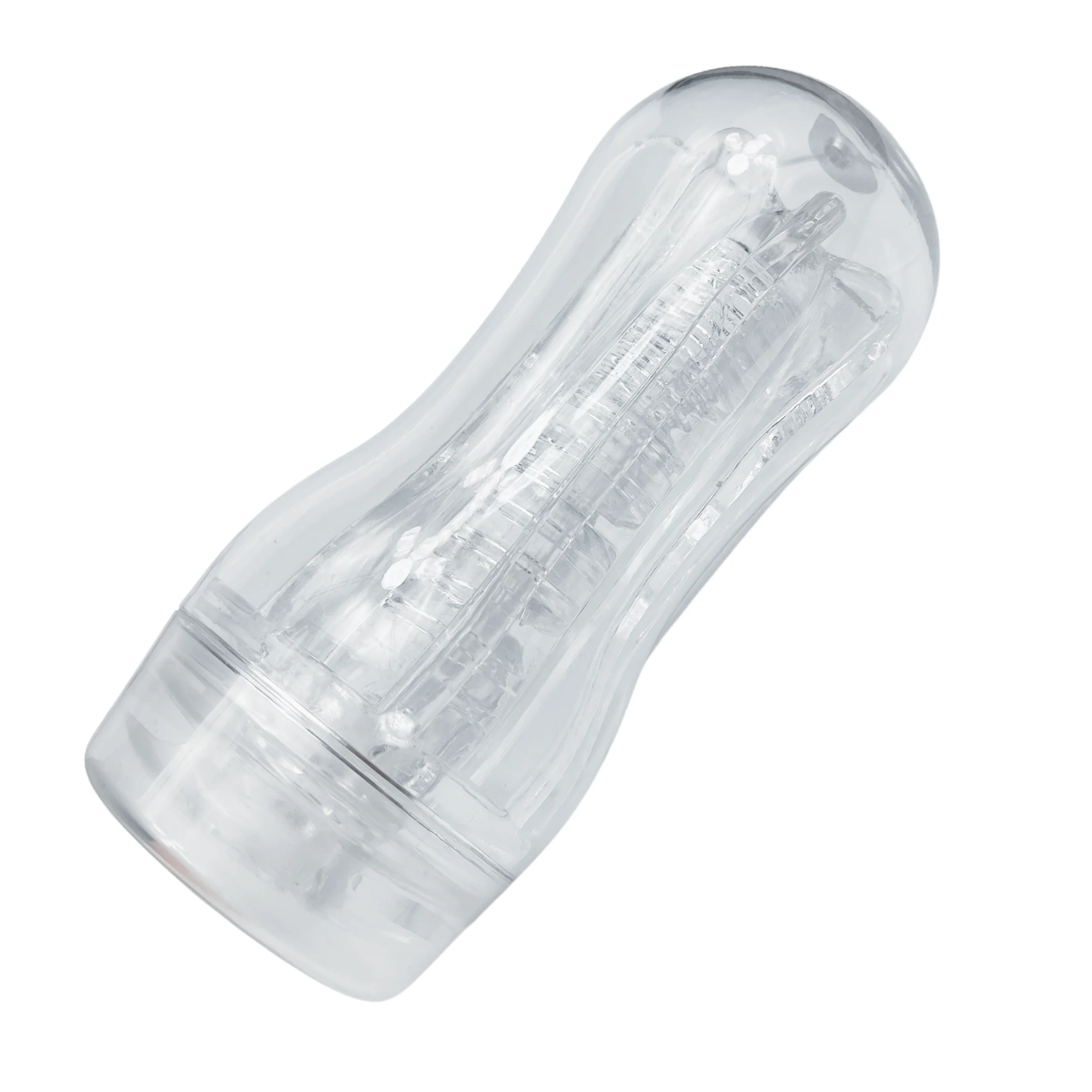 Clear Sucking Masturbator with Pleasure Nubs and Discreet Storage Cup