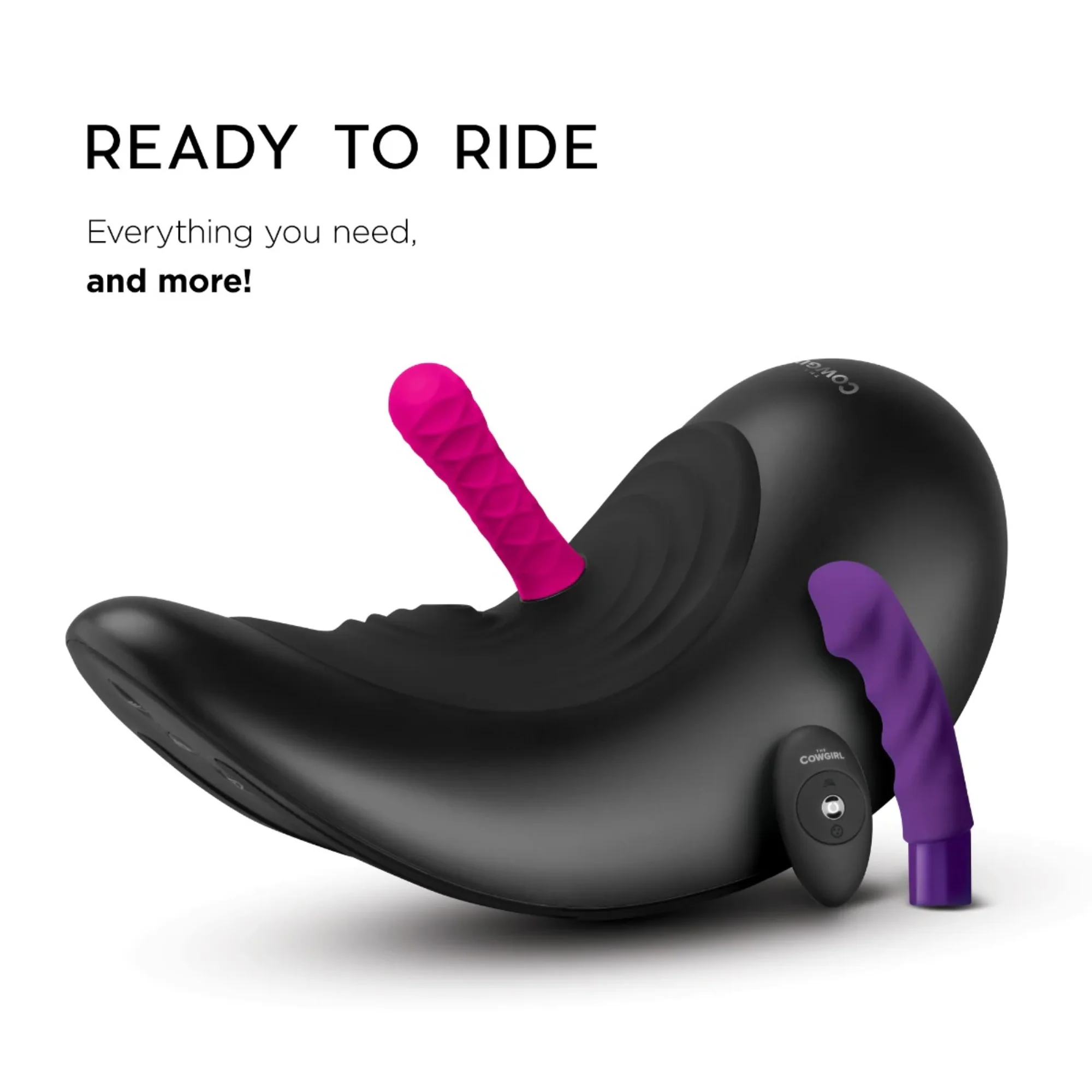 Cowgirl Saddle Premium Sex Machine with Rocking Ride and 2 Dildos