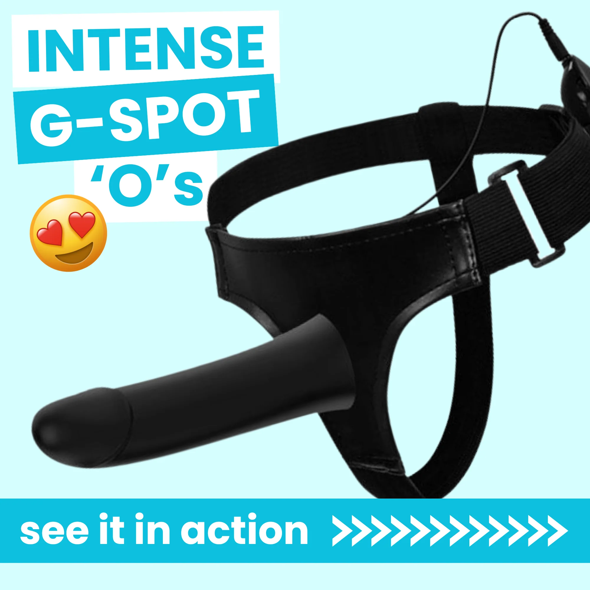 Vibrating Silicone Hollow Strap On with Remote Control