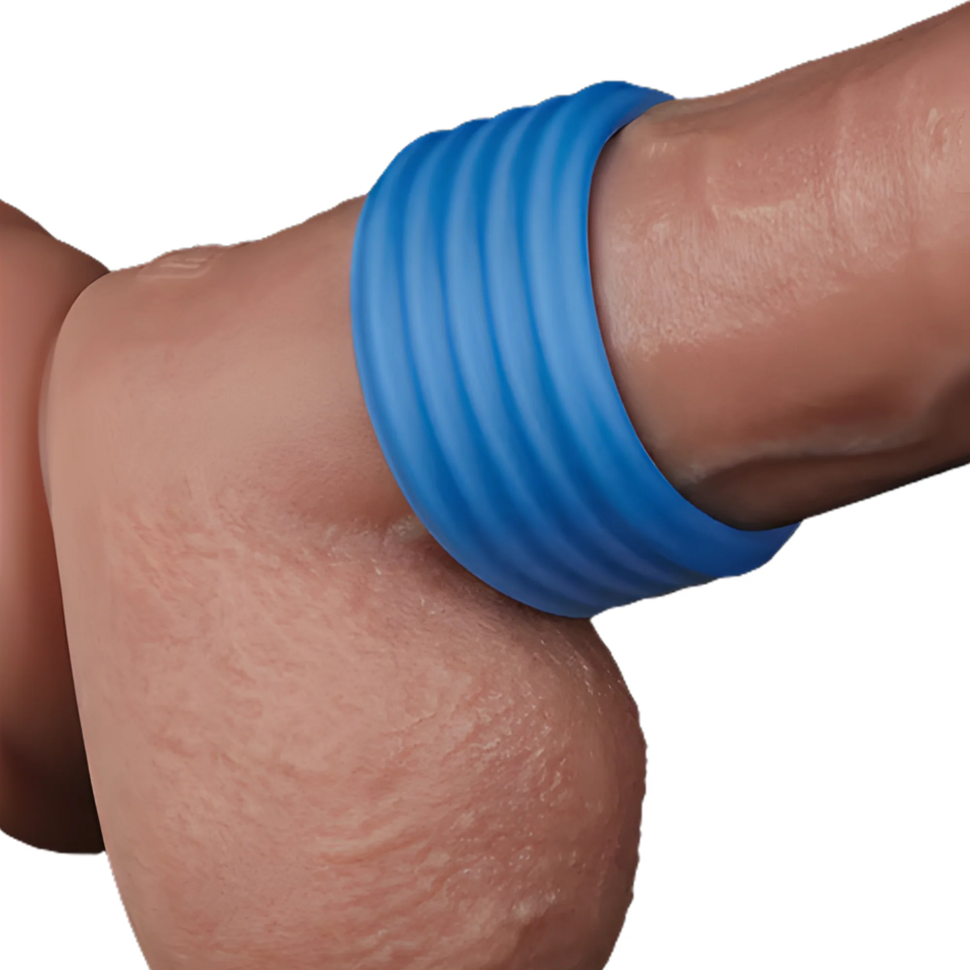 Pinnacle Ribbed Strong Grip Cock Ring - Try Stretching Around Your Balls For Amplified 'O's!